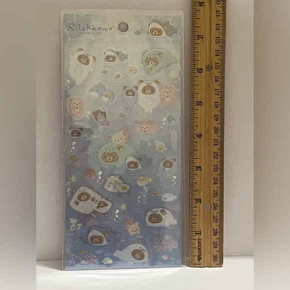 Rilakkuma Sparkly Sea Life Sticker Sheet - Picture 5 of 5